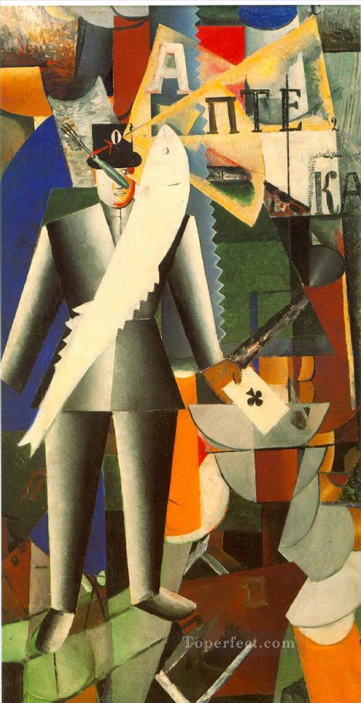 aviator Kazimir Malevich cubism abstract Oil Paintings